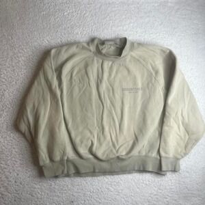 Essentials fear of god men's desert sand crew neck sweatshirt pullover boxy M